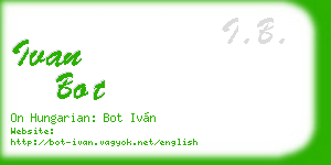 ivan bot business card