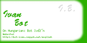 ivan bot business card